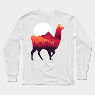 Forest Alpaca the of An Alpaca with An Illustration of a Forest Inside Forest Long Sleeve T-Shirt